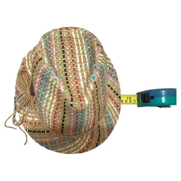 Panama Jack Paper Braid Hat Colorful Unisex Fedora Hat One Size - Picture 12 of 16